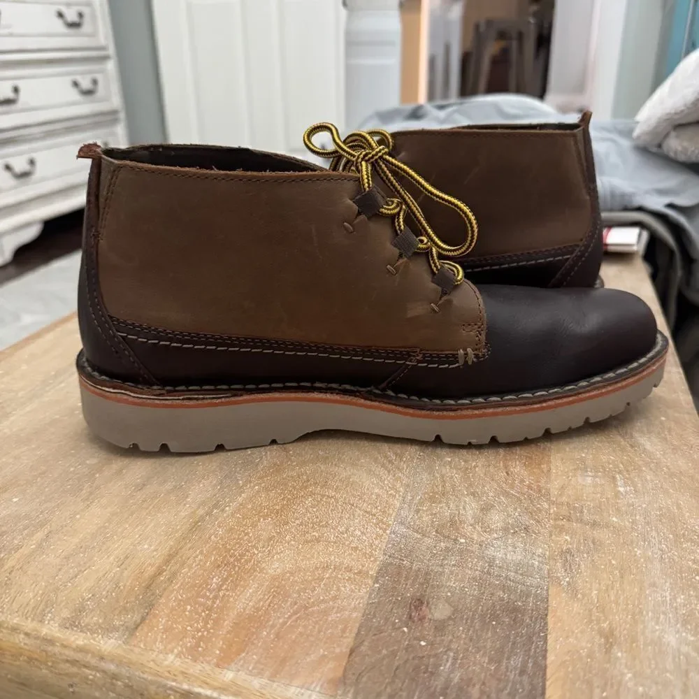 Men’s Clark’s Collection Eastern-mid leather lace up vintage style boots sz 9.5